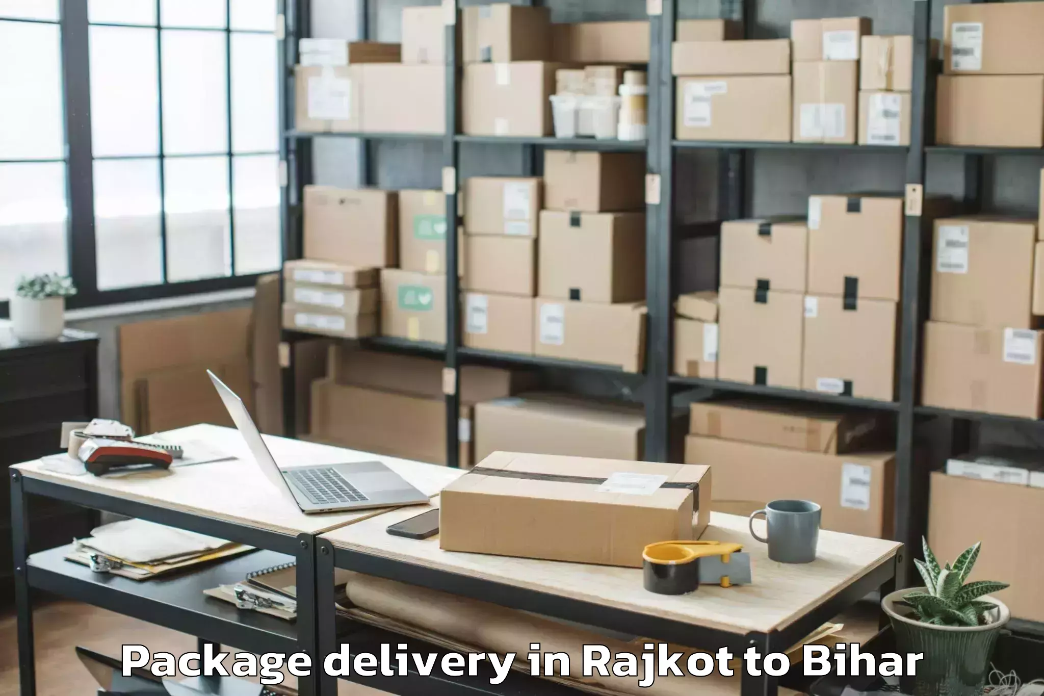 Professional Rajkot to Luckeesarai Package Delivery